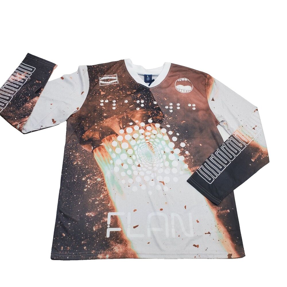 FLAN LABS  Rocket Soccer Jersey  Mens L Graphics Breathable Lightweight NWT